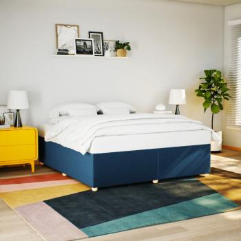 ARDEBO.de - Bettgestell ohne Matratze Blau 200x200 cm Stoff