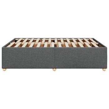 Bettgestell ohne Matratze Dunkelgrau 140x200 cm Stoff