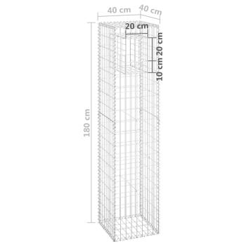Gabionensäule 40x40x180 cm Eisen