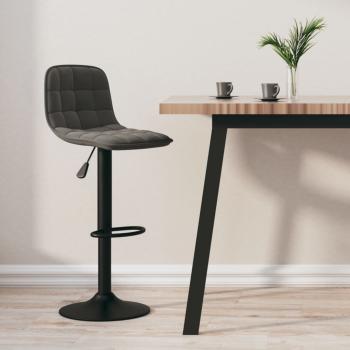 ARDEBO.de - Barhocker Dunkelgrau Samt