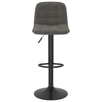 Barhocker Dunkelgrau Samt