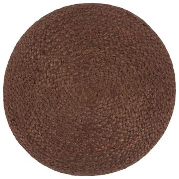 Handgefertigter Sitzpuff Braun 40 x 45 cm Jute