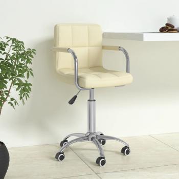 ARDEBO.de - Bürostuhl Drehbar Creme Stoff