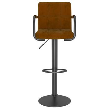 Barhocker 2 Stk. Braun Samt