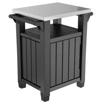 ARDEBO.de - Keter Multifunktionaler Gartentisch für BBQ Unity Klassisch Holzoptik