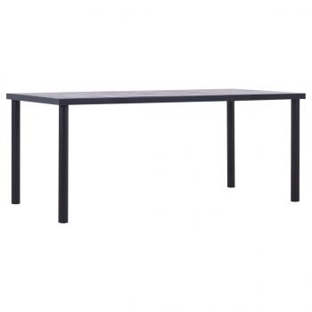 ARDEBO.de - Esstisch Schwarz und Betongrau 180 x 90 x 75 cm MDF