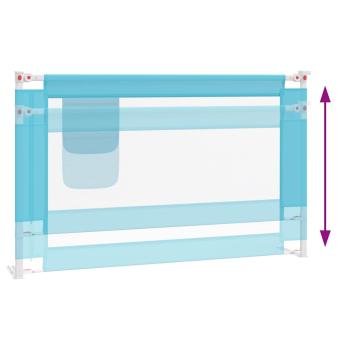 Kleinkind-Bettschutzgitter Blau 120x25 cm Stoff