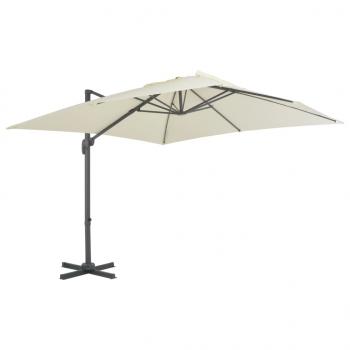 ARDEBO.de - Ampelschirm mit Aluminium-Mast 300x300 cm Sandweiß