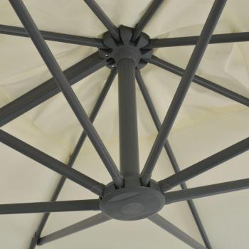 Ampelschirm mit Aluminium-Mast 300x300 cm Sandweiß
