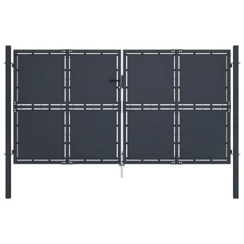 Gartentor Stahl 300×200 cm Anthrazit