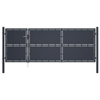 ARDEBO.de - Gartentor Stahl 350 x 125 cm Anthrazit