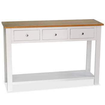 ARDEBO.de - Konsolentisch 118x35x77 cm Massivholz Eiche