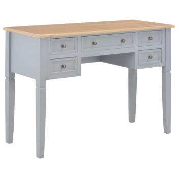 ARDEBO.de - Schreibtisch Grau 109,5 x 45 x 77,5 cm Holz