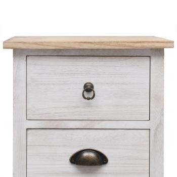 Beistellschrank 35x25x87 cm Massivholz Paulownia