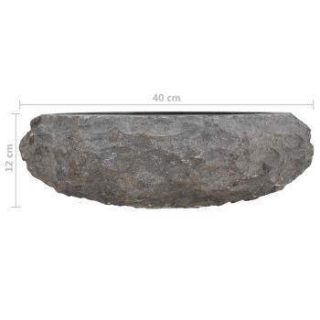Waschbecken 40x12 cm Marmor Schwarz