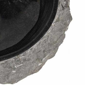 Waschbecken 40x12 cm Marmor Schwarz