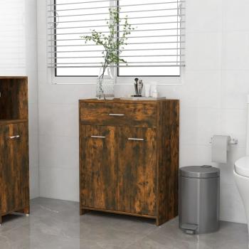 ARDEBO.de - Badezimmerschrank Räuchereiche 60x33x80 cm Holzwerkstoff