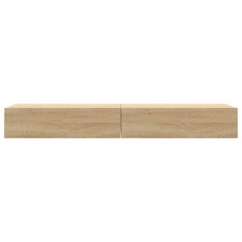 TV-Schränke mit LED-Leuchten 2 Stk. Sonoma-Eiche 60x35x15,5 cm