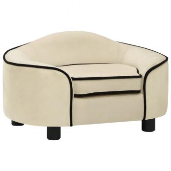 ARDEBO.de - Hundesofa Creme 67x47x36 cm Plüsch