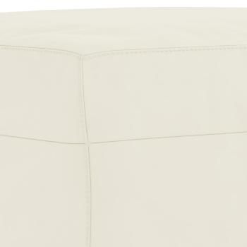 4-tlg. Sofagarnitur mit Kissen Creme Samt