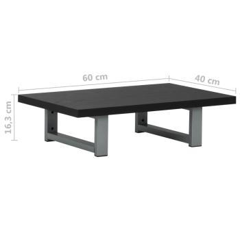 2-tlg. Badmöbel-Set Keramik Schwarz