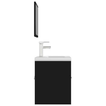 ARDEBO.de - Badmöbel-Set Schwarz Holzwerkstoff