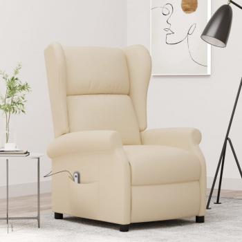 ARDEBO.de - Ohrensessel mit Liegefunktion Elektrisch Creme Stoff
