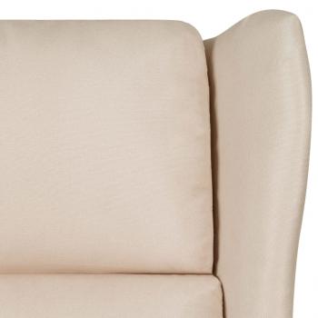 Ohrensessel mit Liegefunktion Elektrisch Creme Stoff