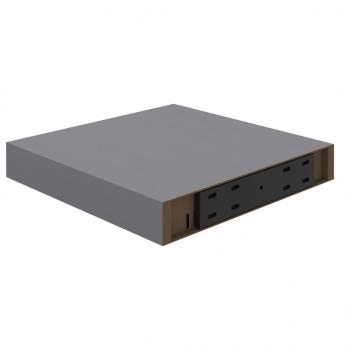 Schweberegal Grau 23x23,5x3,8 cm MDF