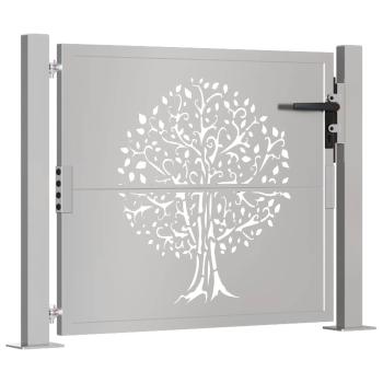 Gartentor 105x130 cm Cortenstahl Baum-Design