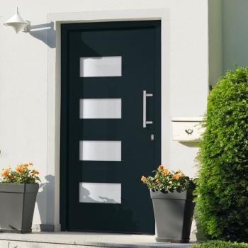 ARDEBO.de - Haustür Aluminium und PVC Anthrazit 110x210 cm