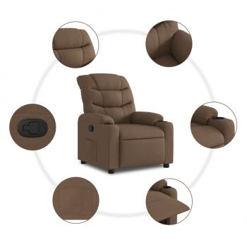 Relaxsessel Braun Stoff