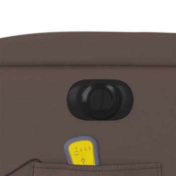 Massagesessel mit Aufstehhilfe Elektrisch Braun Kunstleder