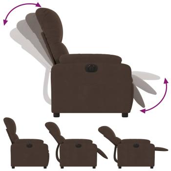 ARDEBO.de - Relaxsessel Elektrisch Braun Mikrofasergewebe