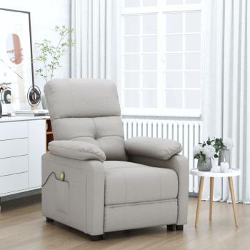 ARDEBO.de - Massagesessel Taupe Stoff