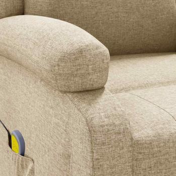 Massagesessel Creme Stoff