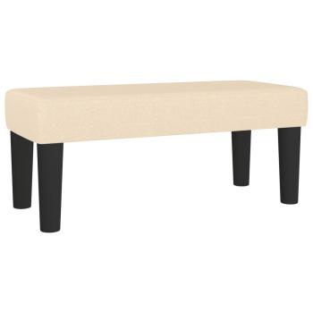 ARDEBO.de - Boxspringbett mit Matratze Creme 120x190 cm Stoff