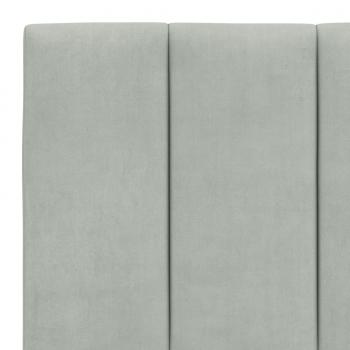 Bett mit Matratze Hellgrau 160x200 cm Samt