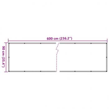 Balkon-Sichtschutz Creme 600x90 cm PVC