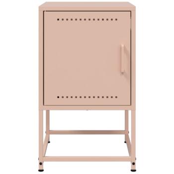 Nachttische 2 Stk. Rosa 36x39x60,5 cm Stahl