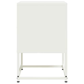 Nachttisch Weiß 36x39x60,5 cm Stahl