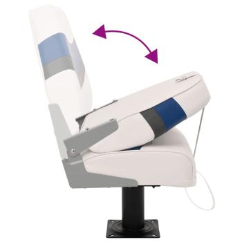 4-tlg. Bootssitz-Set Klappbar Hohe Rückenlehne