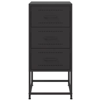 Nachttische 2 Stk. Schwarz 36x39x78 cm Stahl