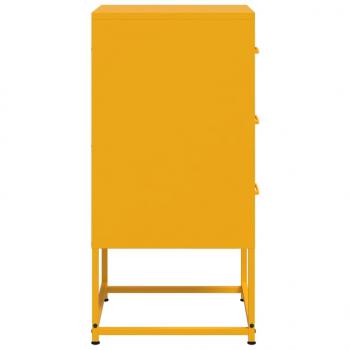 Nachttische 2 Stk. Senfgelb 36x39x78 cm Stahl