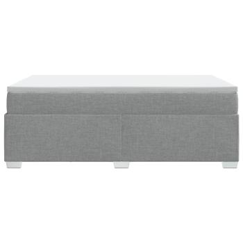 Boxspringbett mit Matratze Hellgrau 120x190 cm Stoff