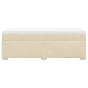 Boxspringbett mit Matratze Creme 90x190 cm Stoff