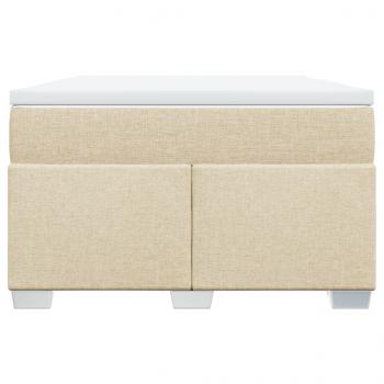 Boxspringbett mit Matratze Creme 120x200 cm Stoff