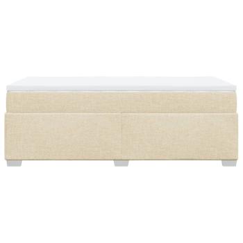 Boxspringbett mit Matratze Creme 100x200 cm Stoff