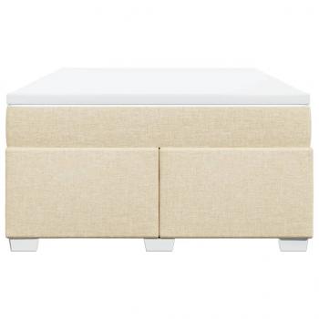 Boxspringbett mit Matratze Creme 140x200 cm Stoff