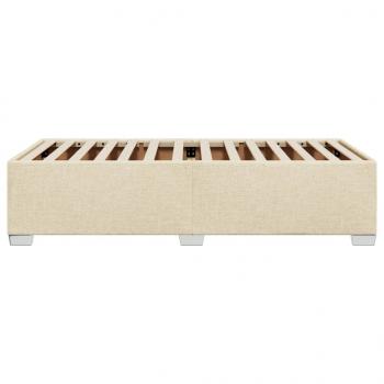 Bettgestell ohne Matratze Creme 100x200 cm Stoff